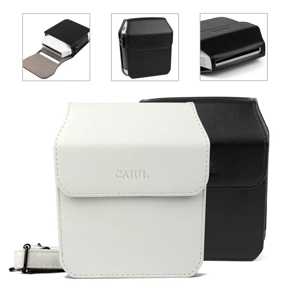 

Caiul White / Black PU Leather Case Bag Cover Carry Shell Pouch Pocket For Fujifilm Instax Share SP-3 SQ Phone Printer