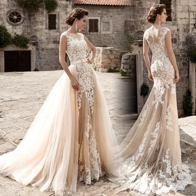 Robe De Mariage New Vintage Wedding Dress 2017 Sheer Neck Cap Sleeve A Line Chapel Robe De Mariage New Vintage Wedding Dress 2017 Sheer Neck Cap Sleeve A Line Chapel