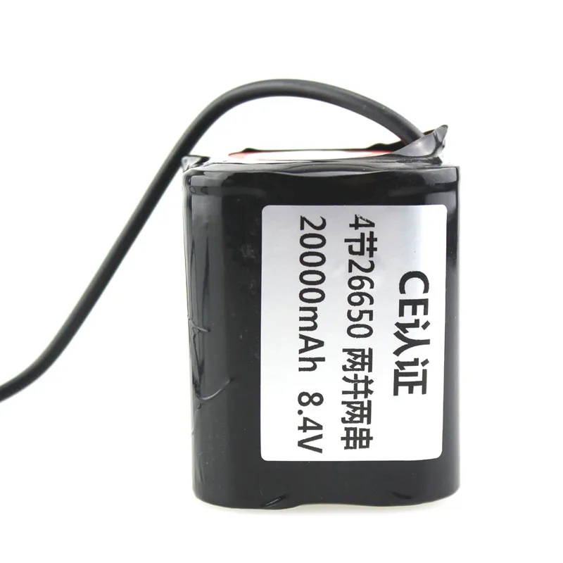 

CE 8.4V 4x26650 20000mAh Rechargeable Li-ion Battery Pack for Bicycle Light Power Source for LED Bike Light
