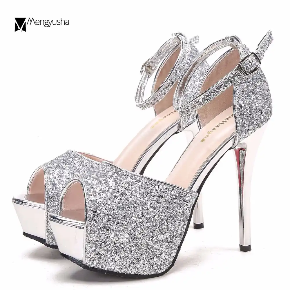 sparkly gladiator heels