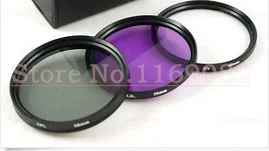 3 шт. 58 62 67 72 77 82 мм UV CPL FLD фильтр для canon nikon somy DSLR камеры | Электроника