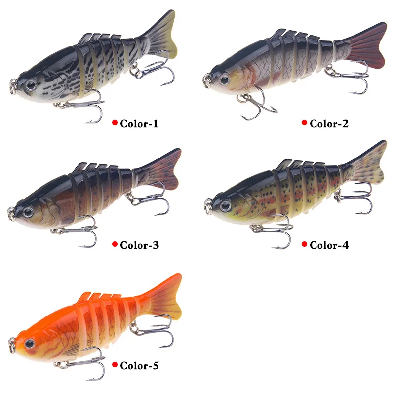 Swimbait Hard Fishing Lures Artificial Bait 100mm 16g Swimbait Minnow Quality Professional 3D Eyes Multi-Section Bait Winter 