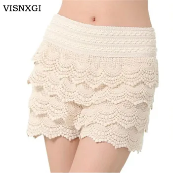 

2019 New Direct Selling Loose Mid Solid Spring And Summer Slim Female Skirts Womens Clothes Lace Shorts Casual Four Short Pants