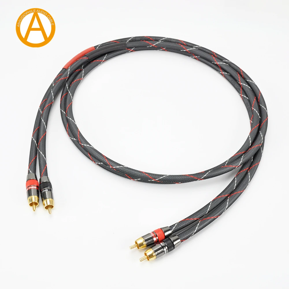 Кабель RCA HIFI 4N OFC аудио кабель для соединения штекер Штекер HiFi 0 5 м 75 1 м|Кабели VGA| |