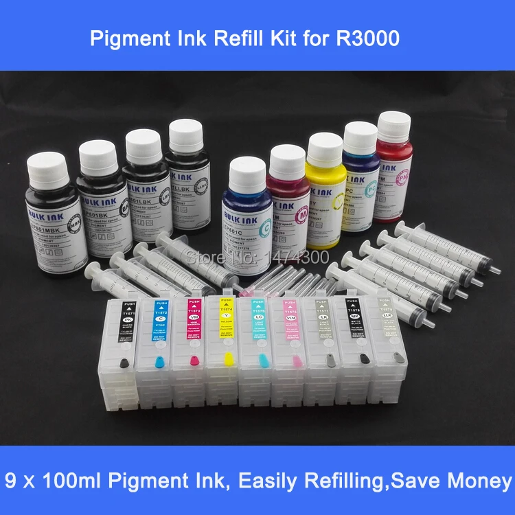 XIMO Ink refill kit for Epson Stylus photo R3000,T1571 T1579 chipped
