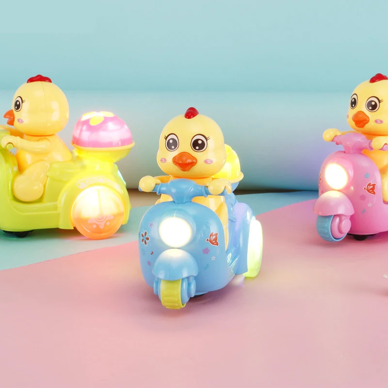 Масштаб 1:43 автомобиль игрушки для ребенка милый цыпленок Мотоцикл Универсальный Модель автомобиля огни звуки Подарочная музыкальная