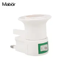 Адаптер для лампочки с вкл/выкл переключатель E27 штепсельная вилка британского стандарта держатель лампы светодиодные свет Управление переключатель дополнительная розетка замена лампы Цоколь