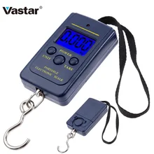 Vastar портативные электронные весы 40 кг 10 г Висячие рыболовные багажные цифровые ЖК Карманные весы с крючком с подсветкой