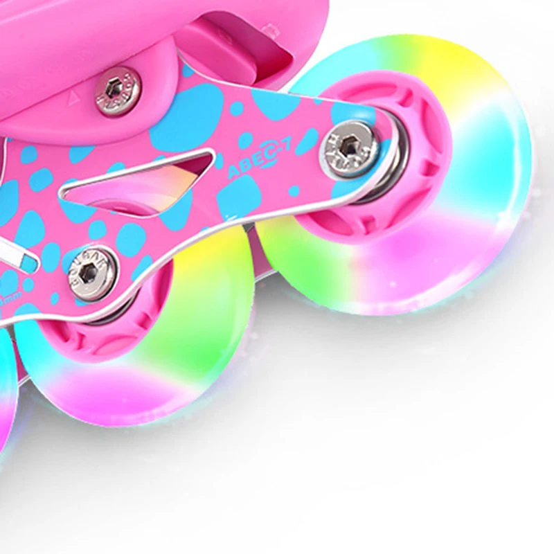 كامل اللمعان رياضة الأسطوانة تزلج للأحذية مضمنة الشارع اليومي فرشاة التزلج قابل للتعديل للجنسين Patines أون لينيا طفل هدية IA39