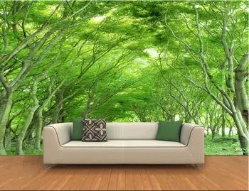 

3d wallpaper custom mural stand on both sides of the street trees background 3d wall mural wall paper for living room home decor