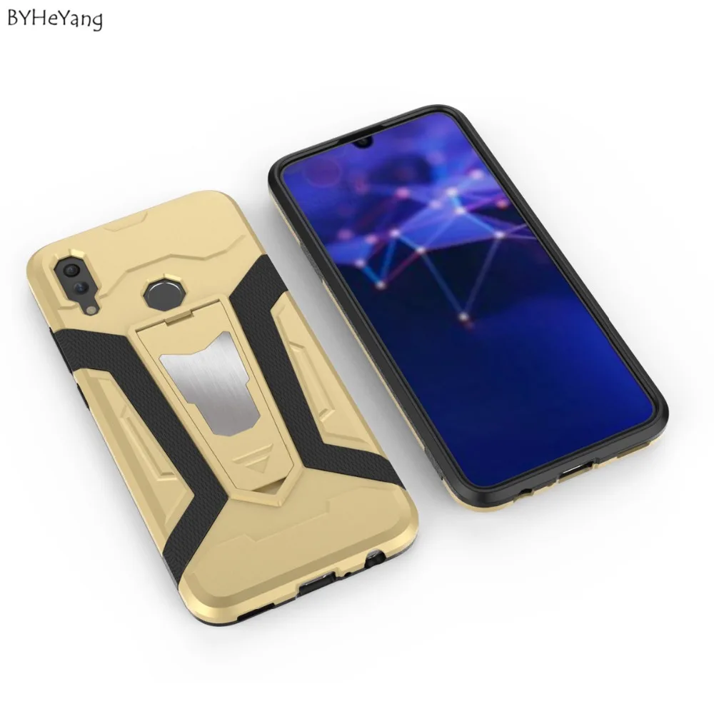 Роскошный бронированный чехол 6 21 ''для Huawei P Smart 2019 металлический кольцевой