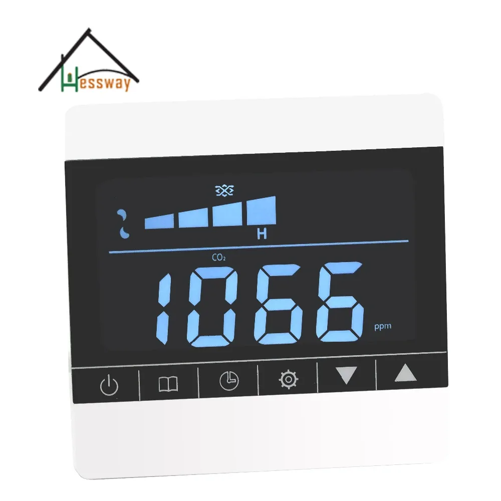 

Touch Screen CO2 voc gas sensor detector control ventilator for adjusting range 350ppm-1000ppm