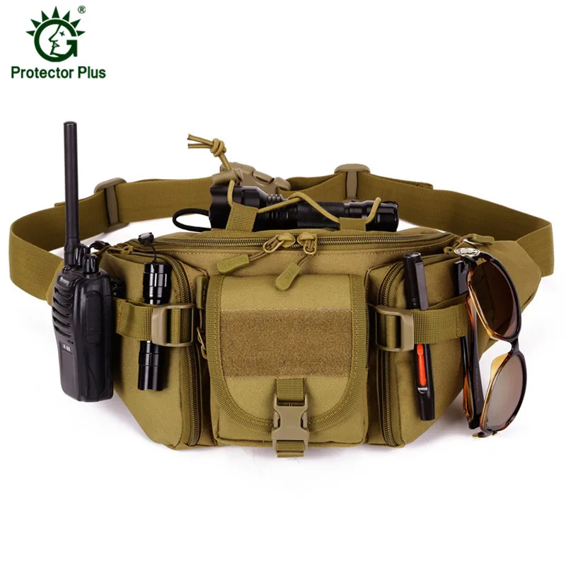 Günstig Wasserdicht Nylon Männer Fanny Pack Tactical Military Armee Taille Tasche Wandern Outdoor Camping Schulter Bum Gürtel Bum Sport Brust Taschen