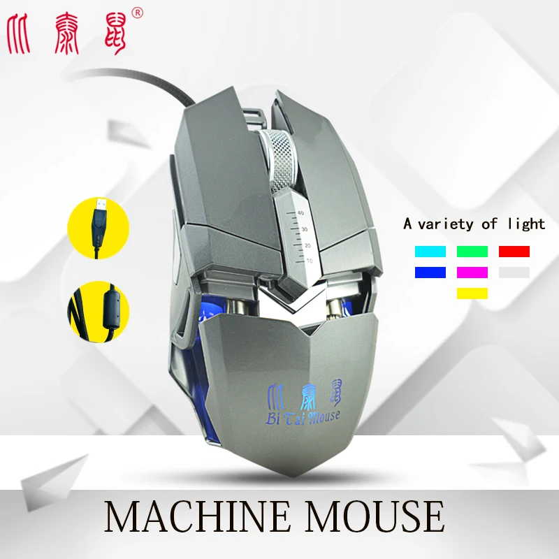 

Progammable Gaming Mouse 4000 DPI LED Optische USB Wired Gaming Mouse 9 Knoppen Gamer Computer Muizen Voor PC Laptop Game LOL