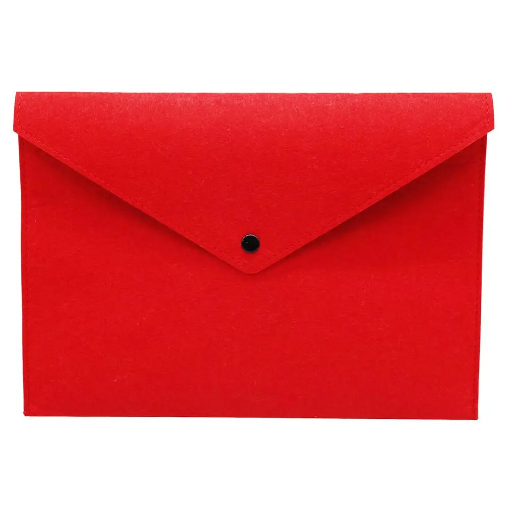 8 шт., простая одноцветная Сумка для документов формата А4, большая емкость, Бизнес Портфель, папка для файлов, химический фетр, товары для подачи документов, подарки для студентов - Цвет: Red