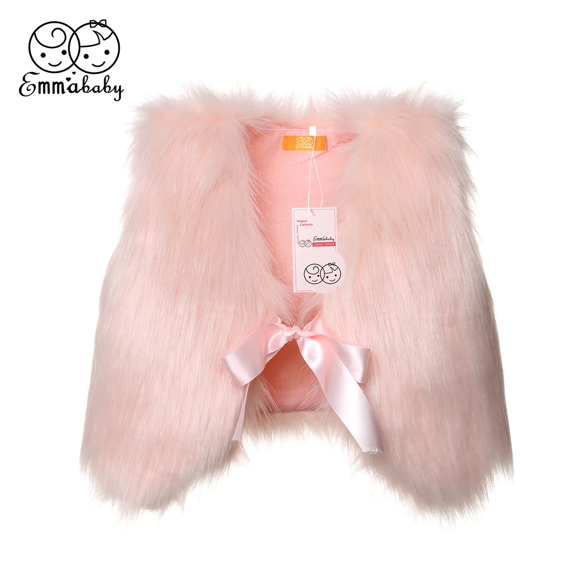 

USA Winter Kids Girls Faux Fur Vest Baby Waistcoat Girl Xmas Coat Outwear Jacket