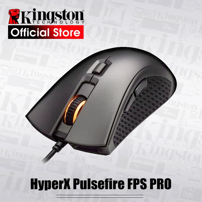 Kingston E-sports мышь HyperX Pulsefire FPS Pro RGB профессиональная игровая мышь dpi до 16000 Pixart 3389 сенсорная проводная мышь