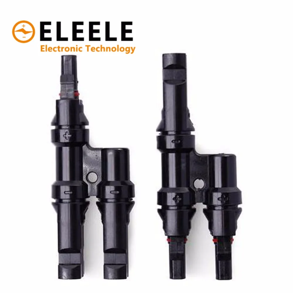 

1Pair x Multi T Branch MC4 Connector for solar panel parallel connection branch two pv module panel connect solar system PN35