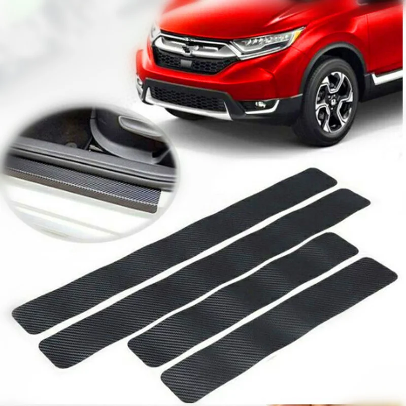 

Car Sticker Door Sill Protector Car Styling Carbon Fiber Door Plate Scuff Protection Auto Accessories Door Step Scratch Cover