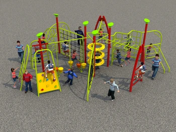 

customized Outdoor physical play Series children steel strip rope net Outward Training equipment YLW-FX171018