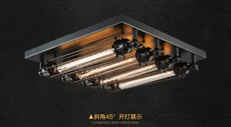 Plafoniere Soffitto Industrial : Industrial ceiling light edison bulb retro lights vintage