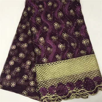 

Latest High Quality African French Net Lace Fabric Luxury Cheap Price French Lace Fabric With Stones And Beads lace For Aso Ebi