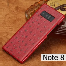 Чехол из натуральной кожи страуса для samsung Galaxy Note 8, роскошная задняя крышка для samsung Note8