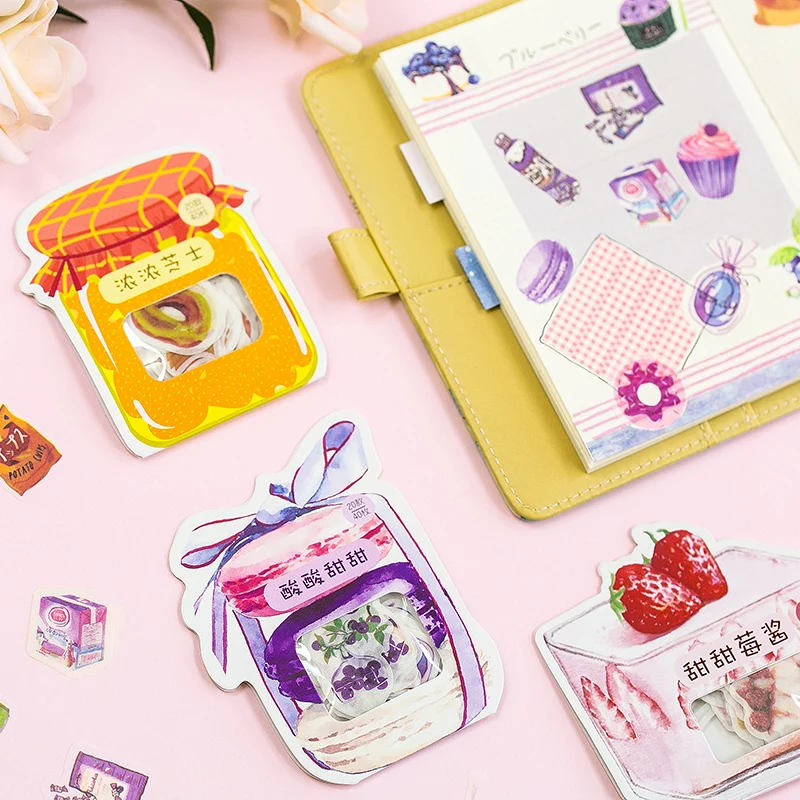 

New sweet snacks diary paper sticker Scrapbooking Decoration label pack 1 lot = 12 packs Wholesale