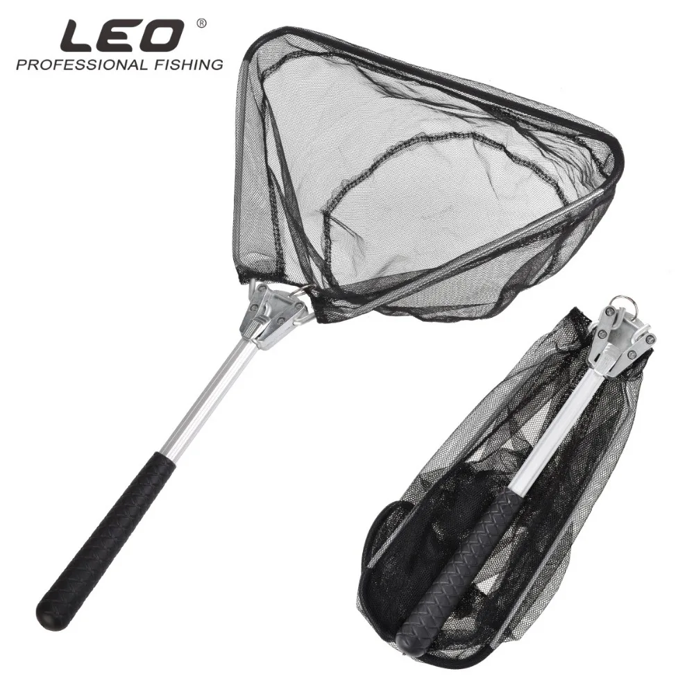 LEO Mini folding dip net 50cm stainless steel triangle dip net shrink