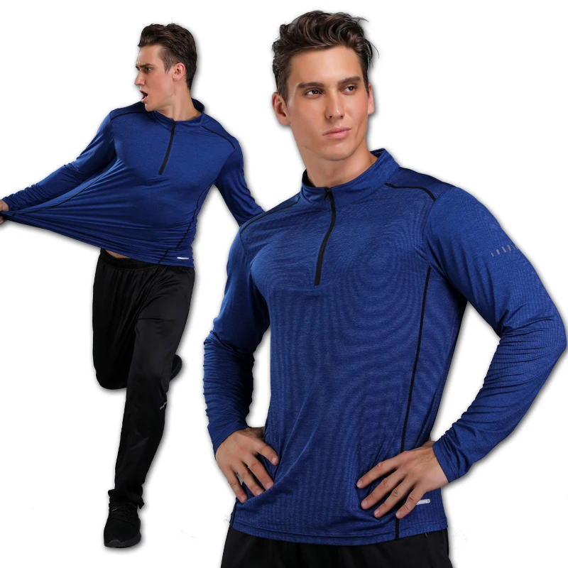 Workout Men Long Sleeves Sports Camisa Compress Sport Shirt Men Fitness