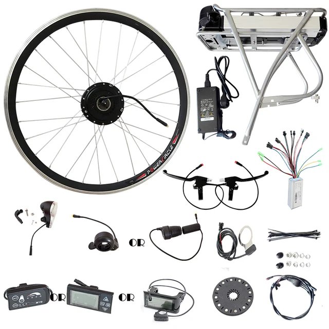 Cheap JS 36V 10Ah 250W/350W/500W Carrier Battery Electric Bike Refit Electric Bicycle Conversion Kit With 900LCD Display
