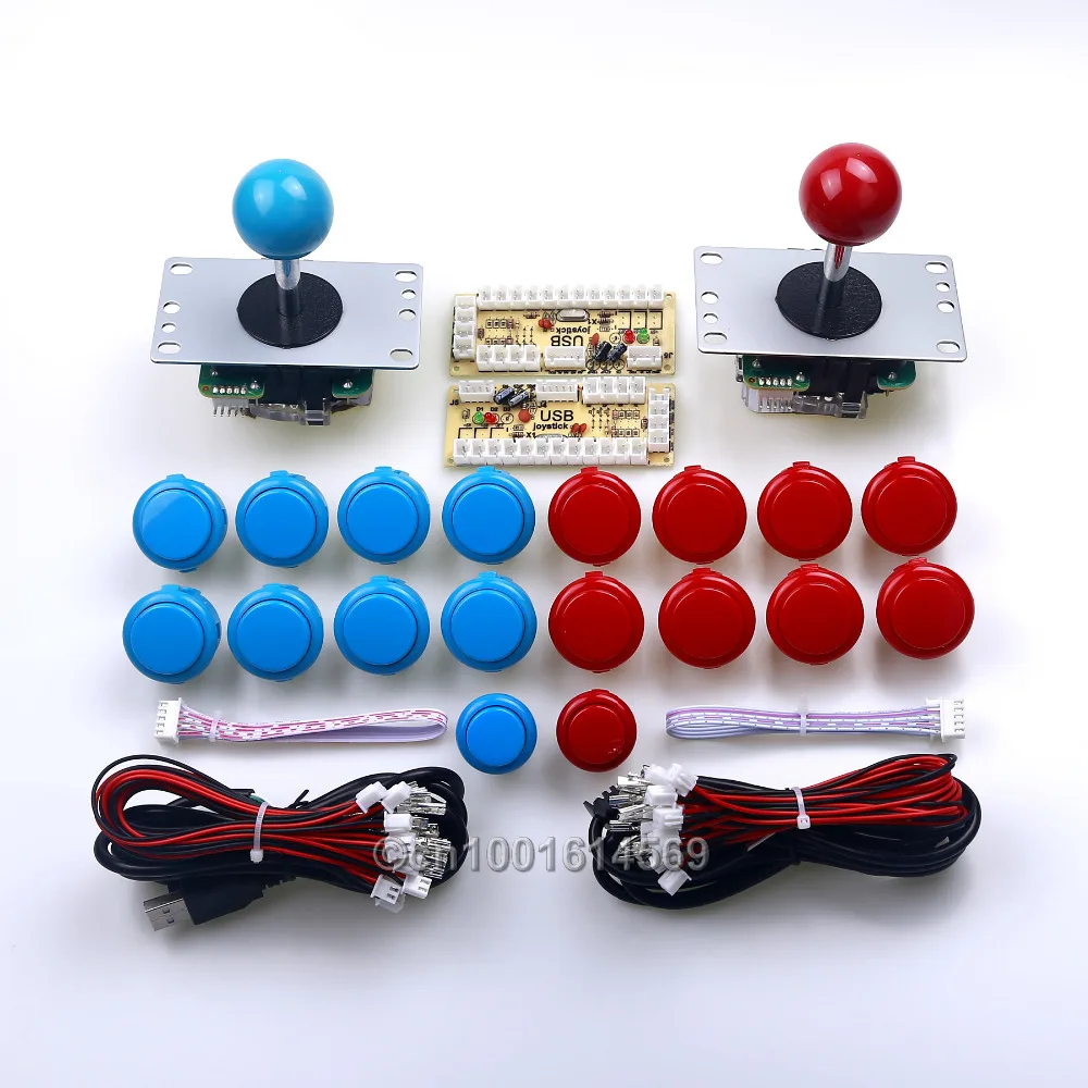 

Arcade Sanwa Control Panel DIY Kit 2x Sanwa JLF-TP-8YT Joysticks, 16 x Sanwa Buttons , 2x China Buttons USB + Encoder Board MAME