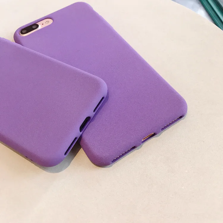 Модный Фиолетовый Мягкий ТПУ чехол Gimfun для Iphone 7 7plus 6 6s 6plus 8 X Xr Xsmax простой