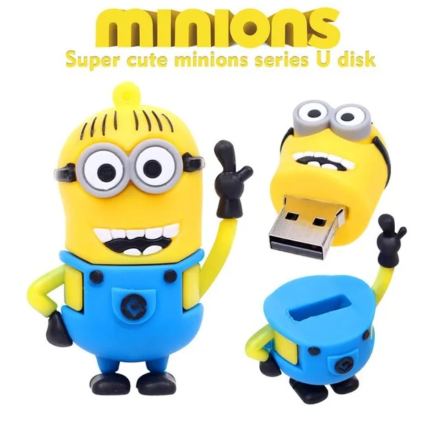 

2016 Hot sell Funny mini usb flash drive cute minion pendrive 8GB 16GB 32GB pen drive memory flash drive wholesale minions usb
