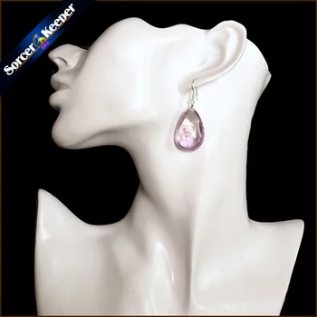

Genuine 925 Sterling Silver Amethysts High Grade Drop Earrings Purple Fine Jewelry Gift for Woman 100% Natural Gem Stone TS891