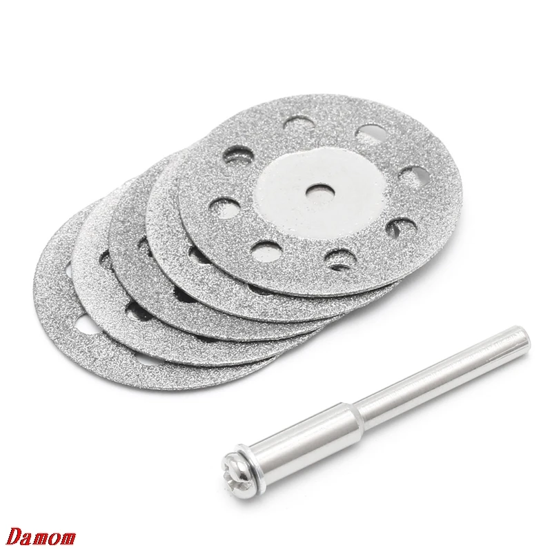

OOTDTY 5pcs/set 20/22/25/30 Dremel Accessories Diamond Grinding Wheel Saw Circular Cutting Disc Dremel Rotary Tool Diamond Discs