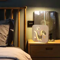Теплый свет деревянный ночник Детская Спальня украшение USB светодиодный энергосберегающий прикроватный столик лампа подарок на