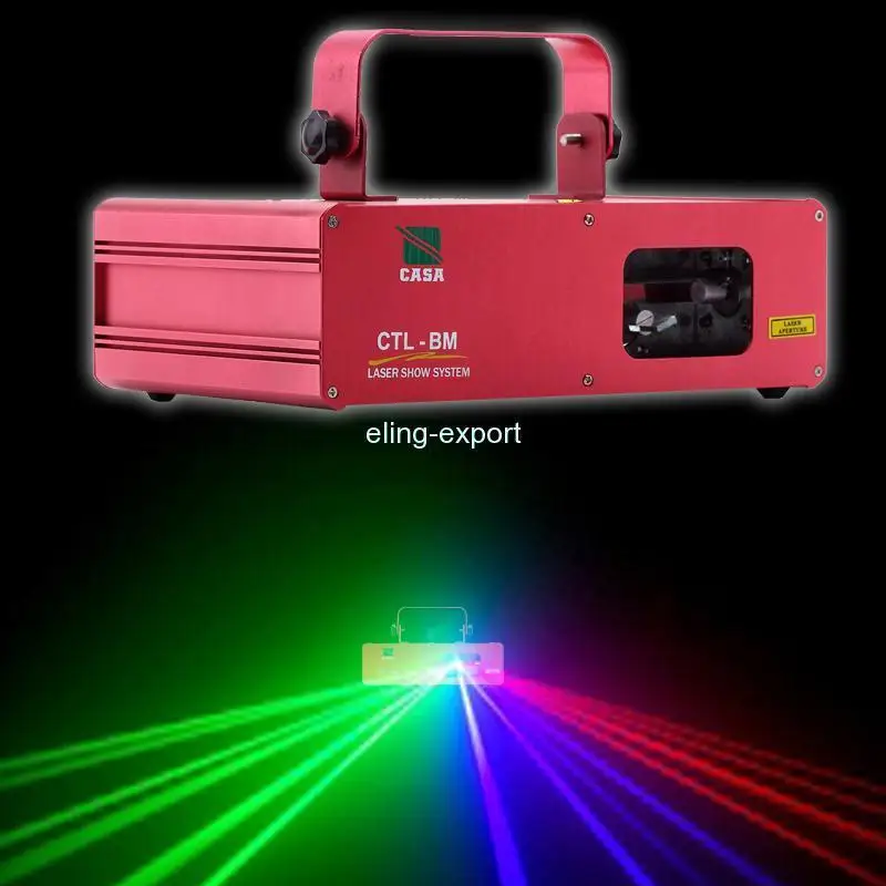 

(Shipping From DE )310mW RGB DJ Stage Laser Light 7 Colors DMX 9CH Band Wedding Stage Party KTV