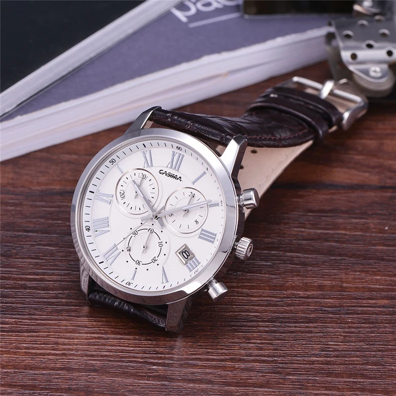 Relogio Masculino CASIMA кварцевые часы для мужчин лучший бренд класса люкс наручные часы для мужчин s календарь часы кожа бизнес часы Montre Homme