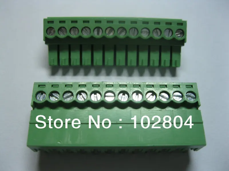 

4 Pcs Per Lot 3.5mm 12 way/pin Screw Terminal Block Connector Green Pluggable Type HIGH Quality HOT Sale