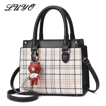 

2019 Plaid Luxury Handbags Women Bags Female Designer Bolsa Feminina Shoulder Messenger Summer Bag Famous Brand Neutral Bolsos