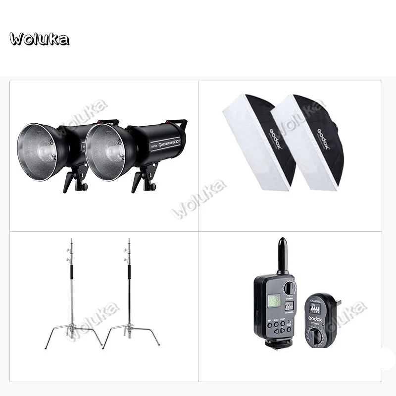 Godox 600II 600W two lamp set high speed studio flash photography liangying formation room photo lighting CD50 T03 | Электроника