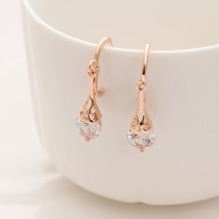 Hesiod Österreichischen Kristall Ohrringe Für Frauen Gold Farbe Strass Braut Hochzeit Ohrring Großhandel Ohrringe Modeschmuck