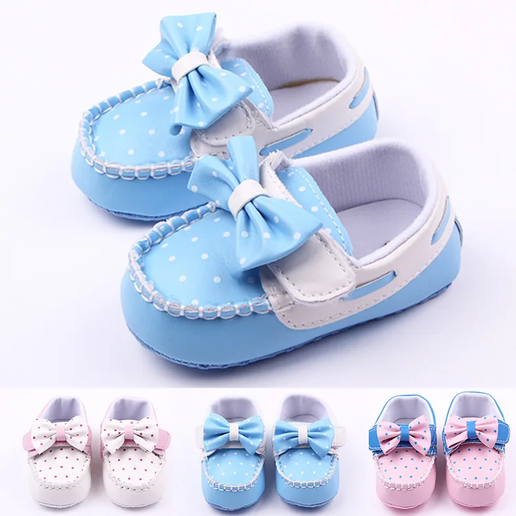 11 13cm Cute Baby Girl Shoes Toddler First walkers Shoes Pink Bowknot