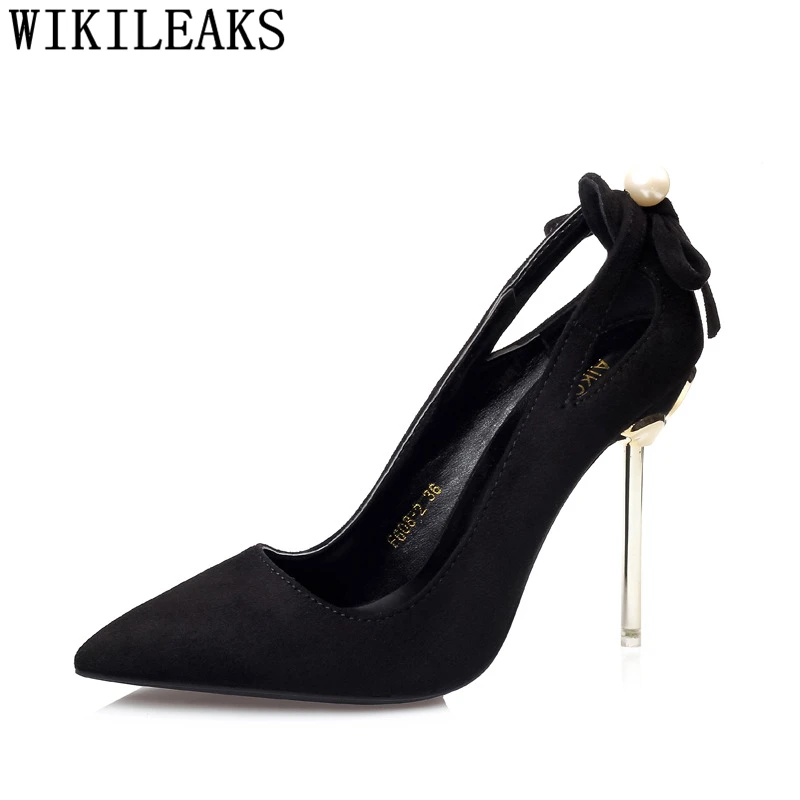 Stiletto Heels Pumps Women Shoes Black High Heels Sexy Wedding Shoes Bride Designer Heels Woman