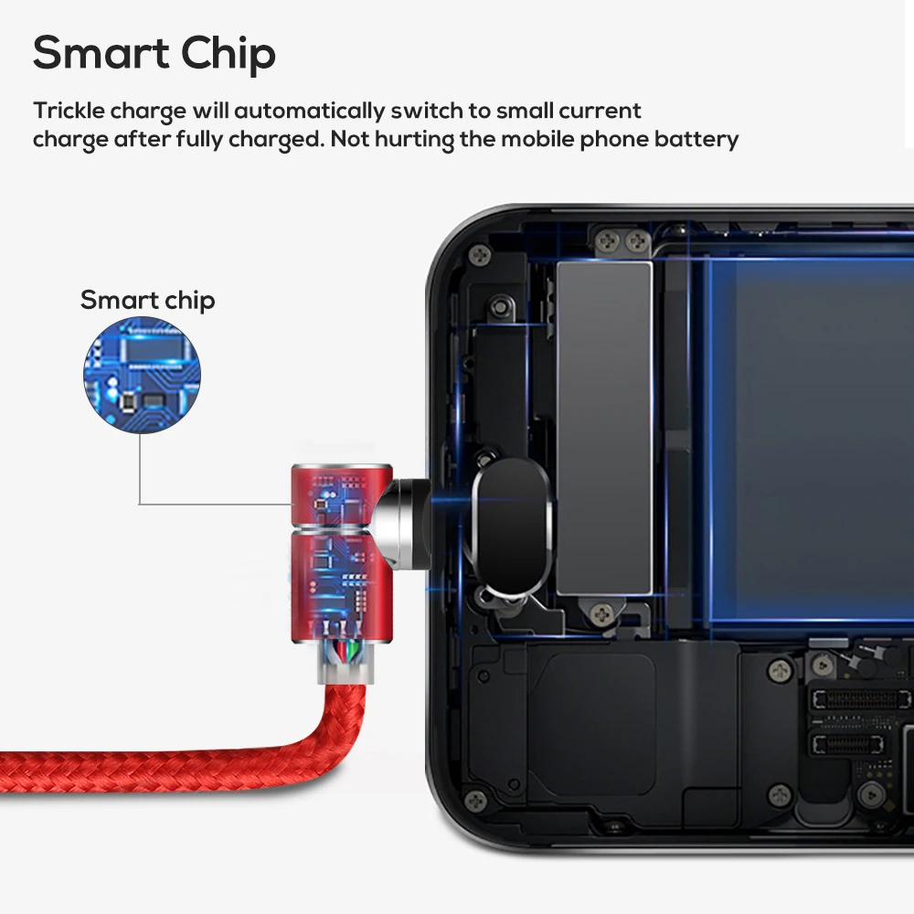 Магнитный кабель Micro USB угол 90 градусов плетеный для передачи данных Samsung/Sony/Xiaomi