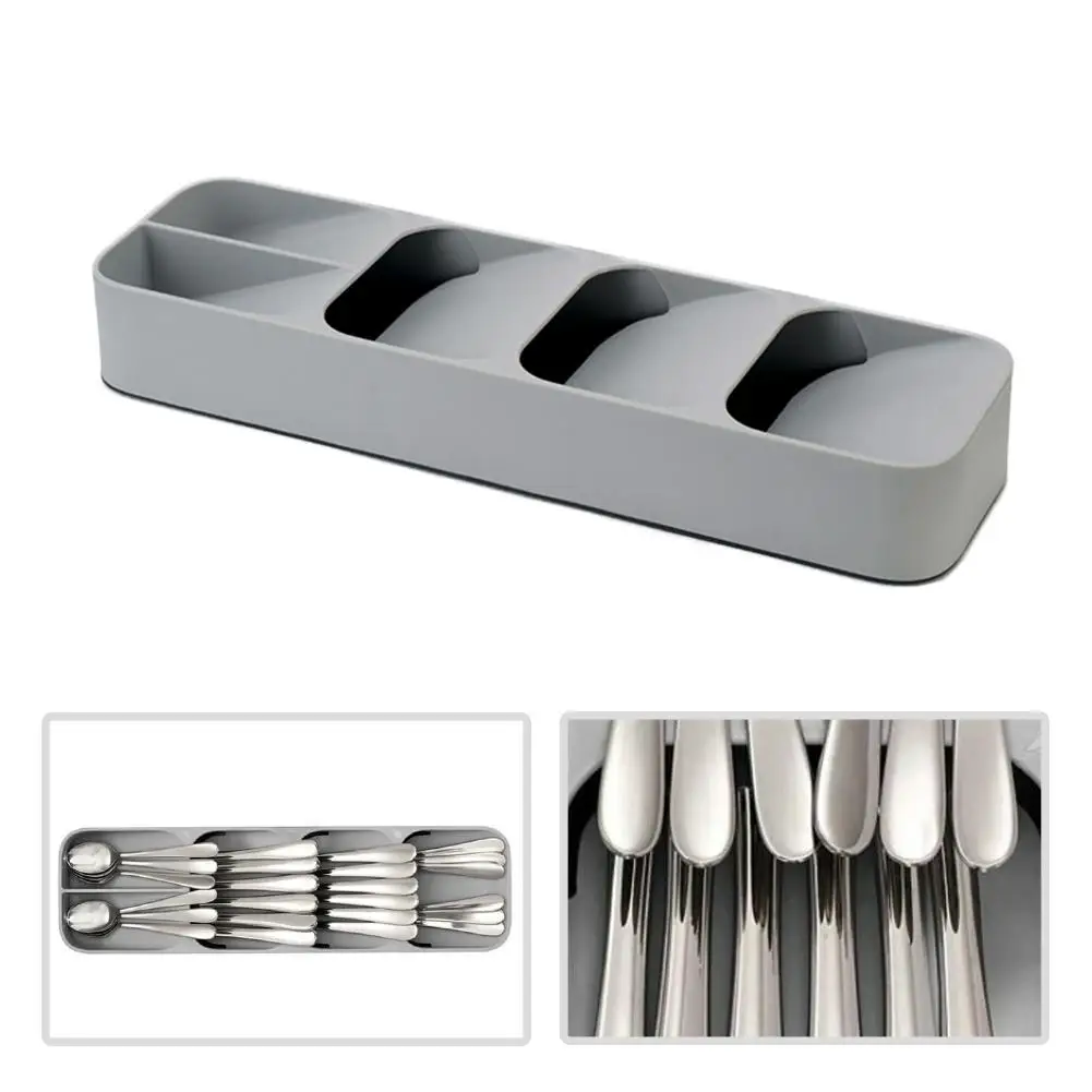 NEW Kitchen Drawer Organizer Tray Spoon Cutlery Separation Finishing Storage Box Cutlery Kitchen Storage Organization 2 Colors