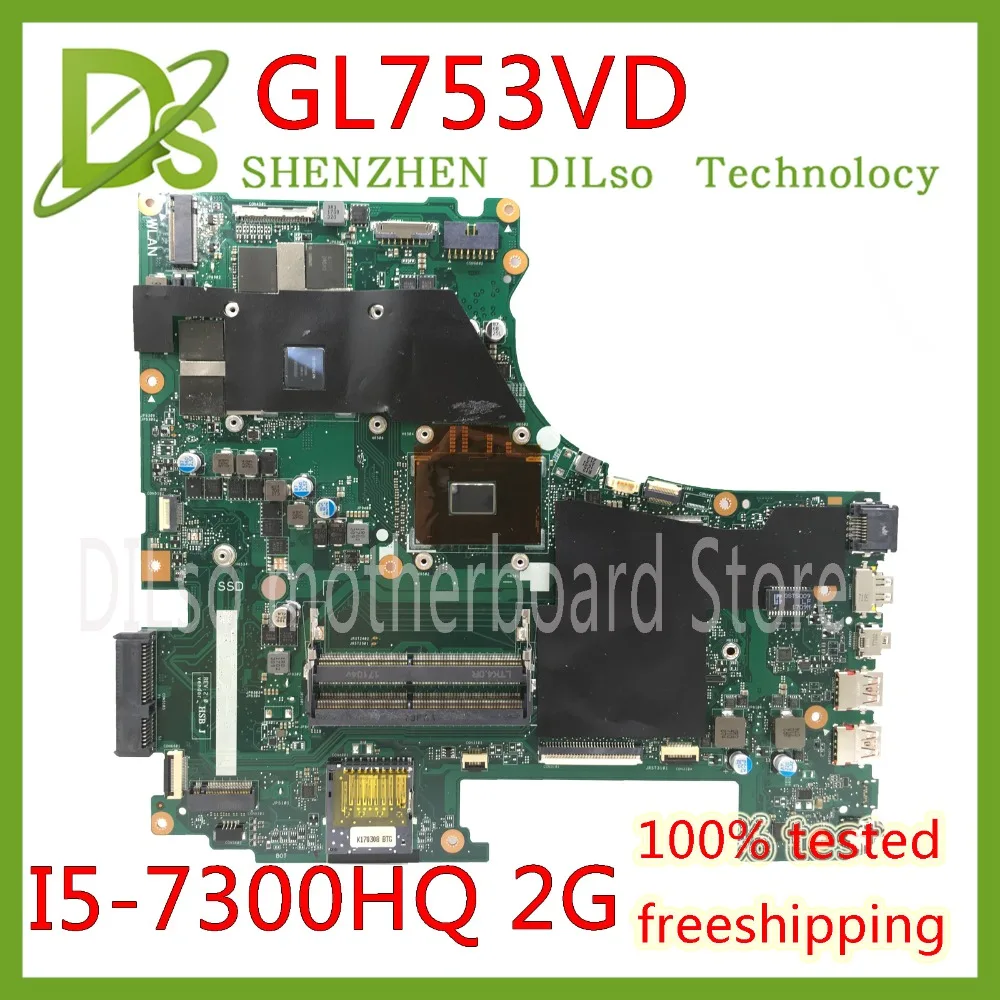 KEFU GL753VD для ASUS GL753VD материнская плата для ноутбука GTX1050M материнская плата 4G Видео память I5-7300HQ тест ЦП работа