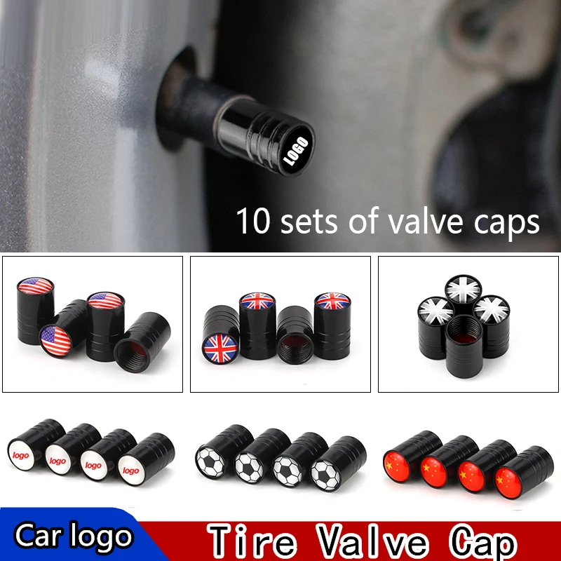 10 Sets Of Car Tire Valve Cap Metal Valve Cap Tire Valve Cap Car Logo