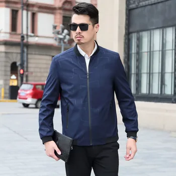 

KUYOMENS Men's Jacket and Coats Man Fashion Long Sleeve Slim Fit Solid Spring and Autumn Casual Male Business Clothes M-3XL